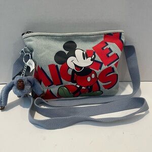 NWOT Disney X Kipling 90 Years of Mickey Mouse Large Pouch, Purse Crossbody